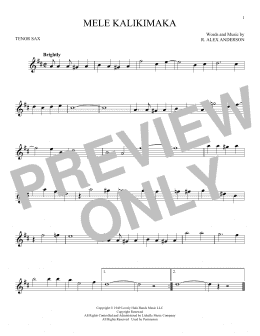 page one of Mele Kalikimaka (Tenor Sax Solo)