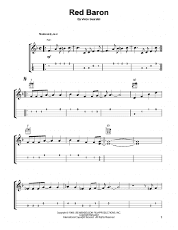 page one of Red Baron (Ukulele)