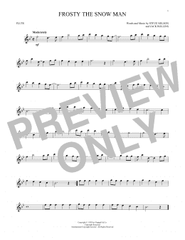 page one of Frosty The Snow Man (Flute Solo)