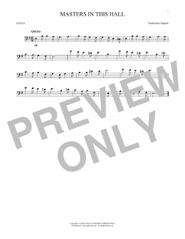 page one of Masters In This Hall (Cello Solo)