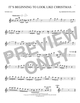 page one of It's Beginning To Look Like Christmas (Tenor Sax Solo)