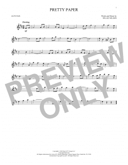 page one of Pretty Paper (Alto Sax Solo)