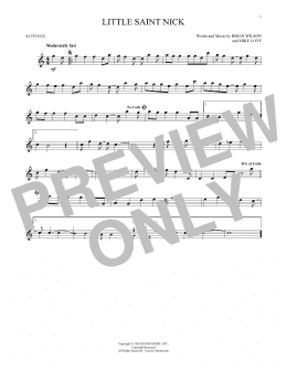 page one of Little Saint Nick (Alto Sax Solo)