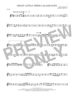 page one of Crazy Little Thing Called Love (Violin Solo)