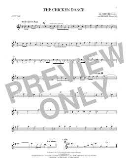 page one of The Chicken Dance (Alto Sax Solo)