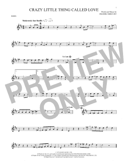 page one of Crazy Little Thing Called Love (French Horn Solo)