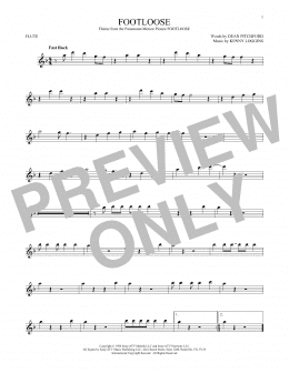 page one of Footloose (Flute Solo)