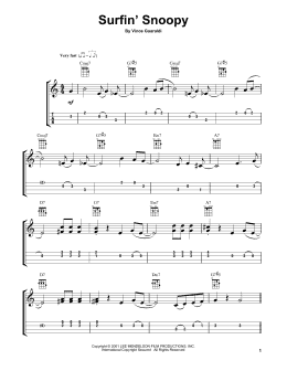 page one of Surfin' Snoopy (Ukulele)