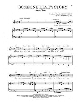 page one of Someone Else's Story (Piano & Vocal)