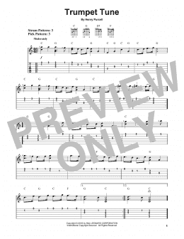 page one of Trumpet Tune (Easy Guitar Tab)