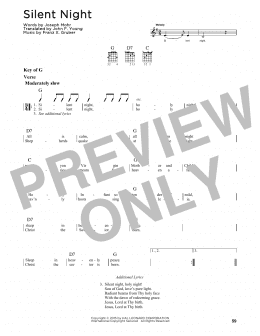 page one of Silent Night (Guitar Cheat Sheet)