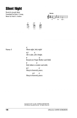 page one of Silent Night (Ukulele Chords/Lyrics)