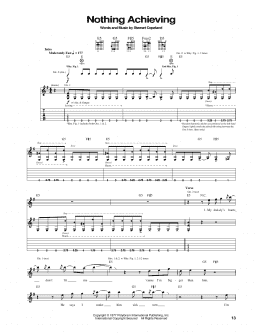 page one of Nothing Achieving (Guitar Tab)