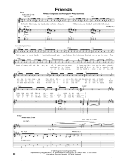 page one of Friends (Guitar Tab)