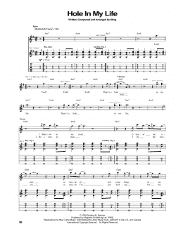 page one of Hole In My Life (Guitar Tab)