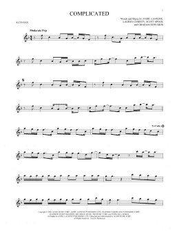 page one of Complicated (Alto Sax Solo)