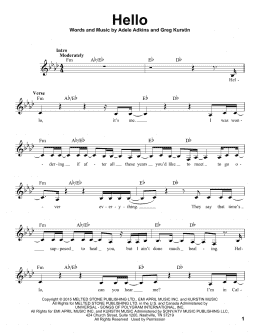 page one of Hello (Pro Vocal)