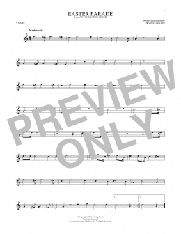 page one of Easter Parade (Violin Solo)