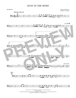 page one of Dust In The Wind (Trombone Solo)