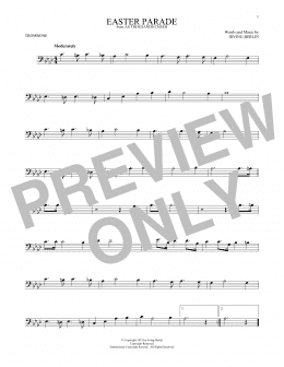 page one of Easter Parade (Trombone Solo)