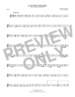 page one of Easter Parade (French Horn Solo)