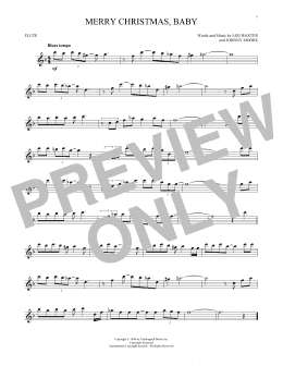 page one of Merry Christmas, Baby (Flute Solo)