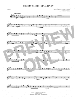 page one of Merry Christmas, Baby (Violin Solo)