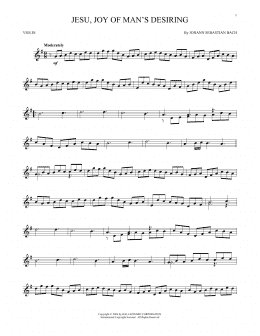 page one of Jesu, Joy Of Man's Desiring (Violin Solo)