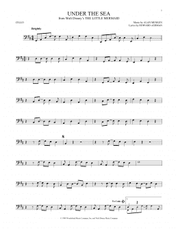 page one of Under The Sea (from The Little Mermaid) (Cello Solo)