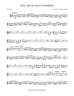 page one of Jesu, Joy Of Man's Desiring (Tenor Sax Solo)