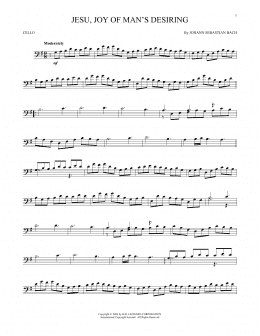 page one of Jesu, Joy Of Man's Desiring (Cello Solo)