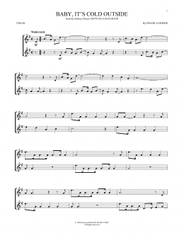 page one of Baby, It's Cold Outside (Violin Solo)