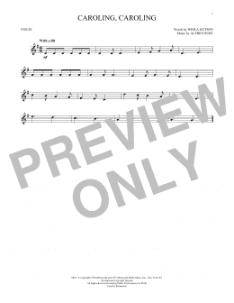 page one of Caroling, Caroling (Violin Solo)