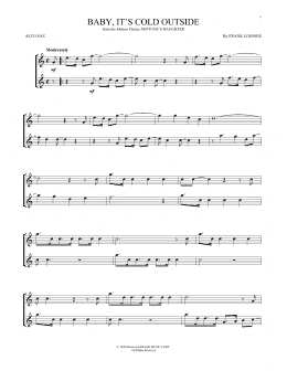 page one of Baby, It's Cold Outside (Alto Sax Solo)