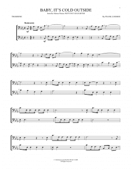 page one of Baby, It's Cold Outside (Trombone Solo)