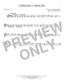 page one of Caroling, Caroling (Alto Sax Solo)