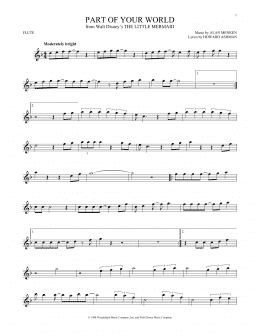 page one of Part Of Your World (from The Little Mermaid) (Flute Solo)