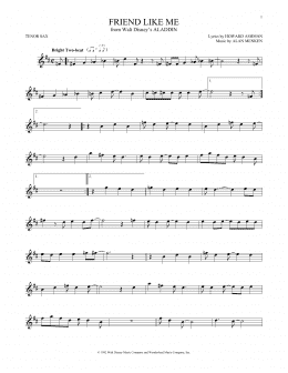 page one of Friend Like Me (from Aladdin) (Tenor Sax Solo)