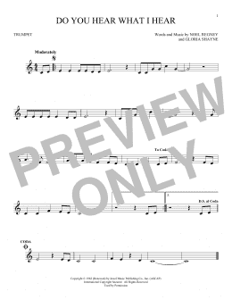 page one of Do You Hear What I Hear (Trumpet Solo)