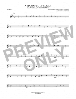 page one of A Spoonful Of Sugar (from Mary Poppins) (Trumpet Solo)