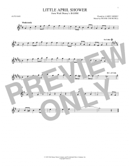 page one of Little April Shower (Alto Sax Solo)