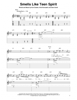 page one of Smells Like Teen Spirit (Easy Guitar Tab)