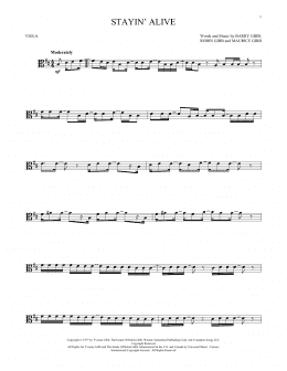 page one of Stayin' Alive (Viola Solo)