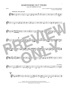 page one of Somewhere Out There (French Horn Solo)