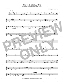 page one of Go The Distance (from Hercules) (Trumpet Solo)