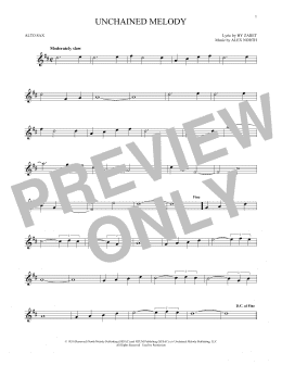 page one of Unchained Melody (Alto Sax Solo)