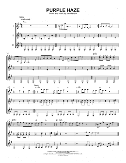 page one of Purple Haze (Guitar Ensemble)