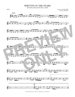 page one of Written In The Stars (from Aida) (French Horn Solo)