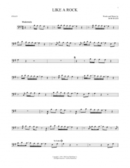 page one of Like A Rock (Cello Solo)