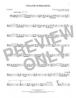 page one of Yellow Submarine (Trombone Solo)